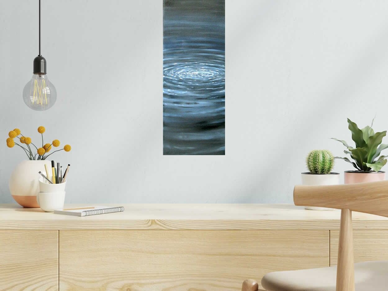 Toile NOCTIS II de ELISE BARAT dans un intérieur – 50 × 20 cm