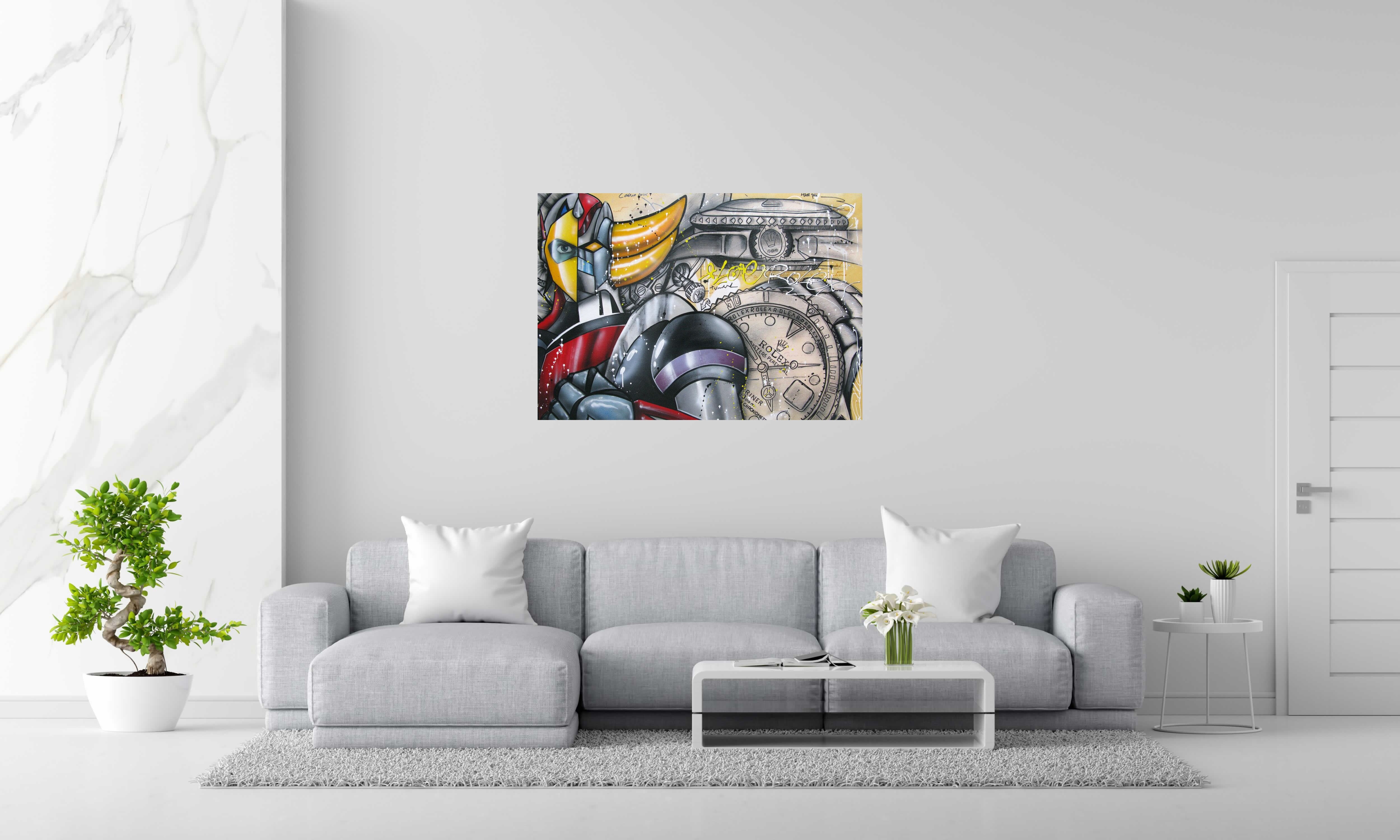 Toile Goldorex de JUG dans un intérieur – 116 × 81 cm