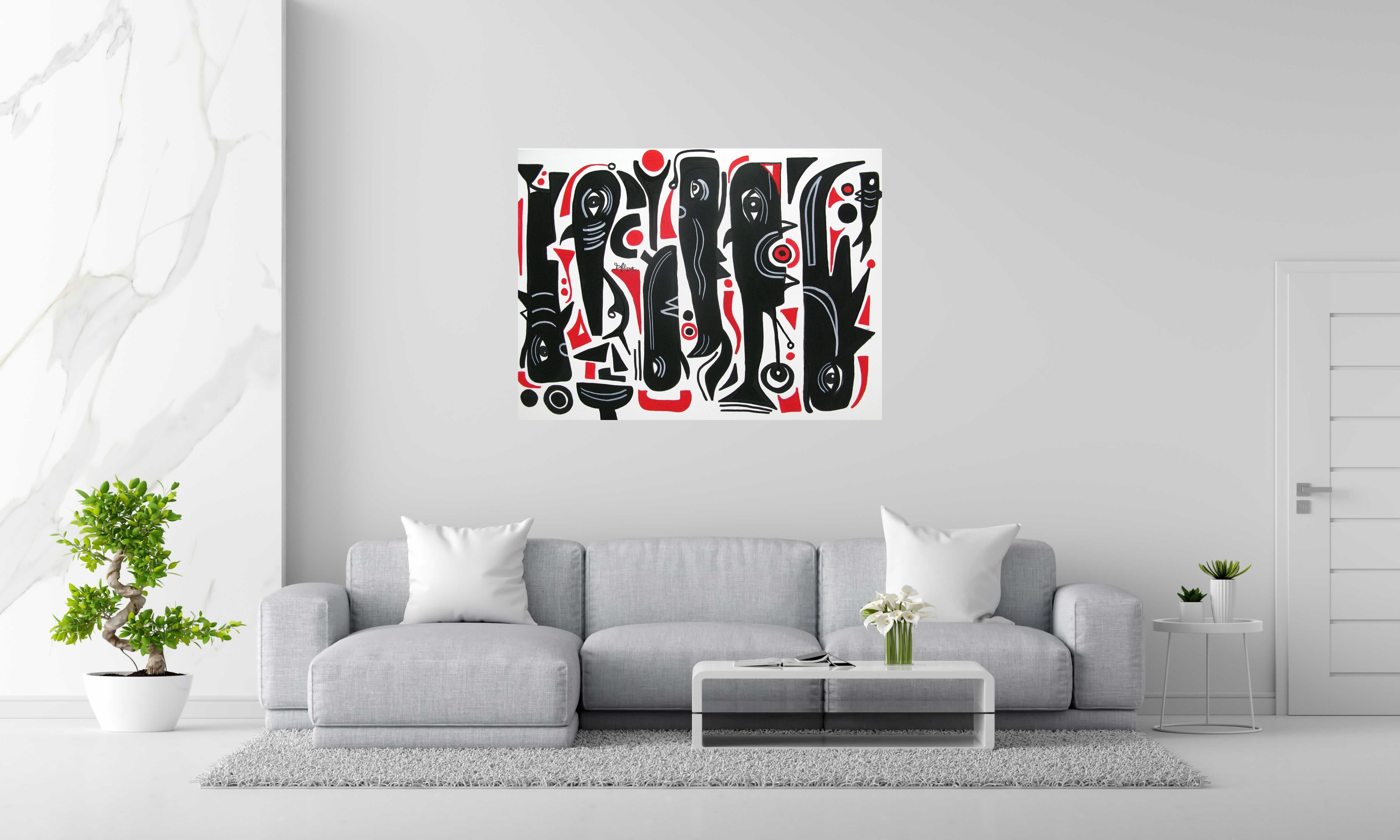 Toile Sao Paulo de Daniel De POLIGNAC dans un intérieur – 130 × 97 cm