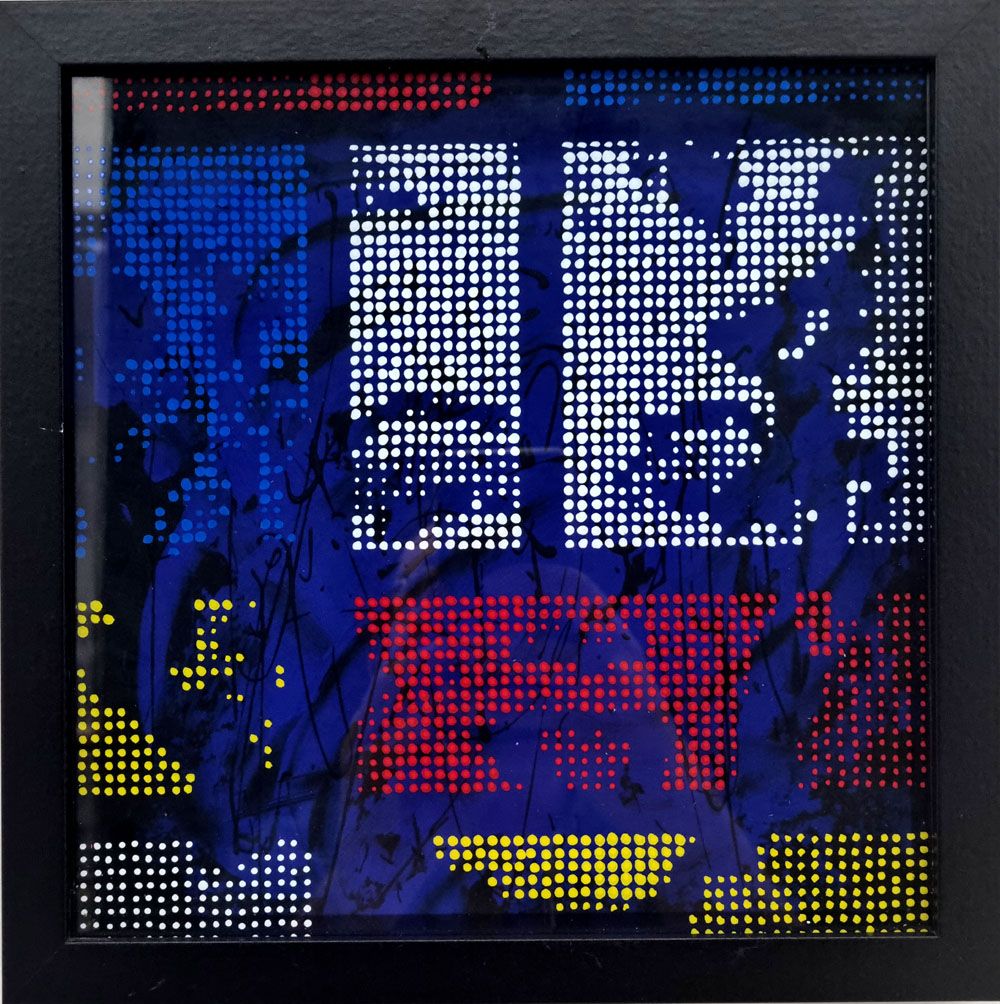 Toile graphique petit format MARYLIN MONDRIAN 3D – WAWAPOD – 25 × 25 cm