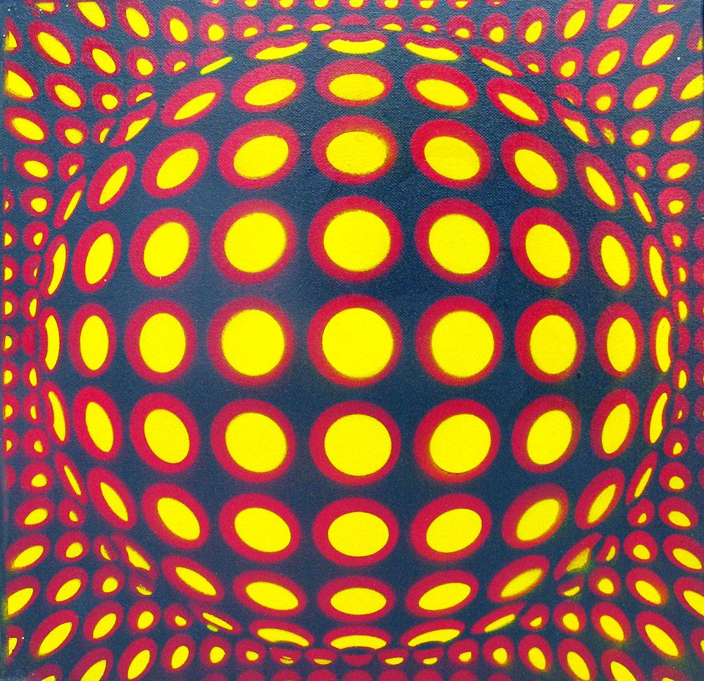 Toile graphique petit format Boule 6 – YANN GUINCHAN – 40 × 40 cm