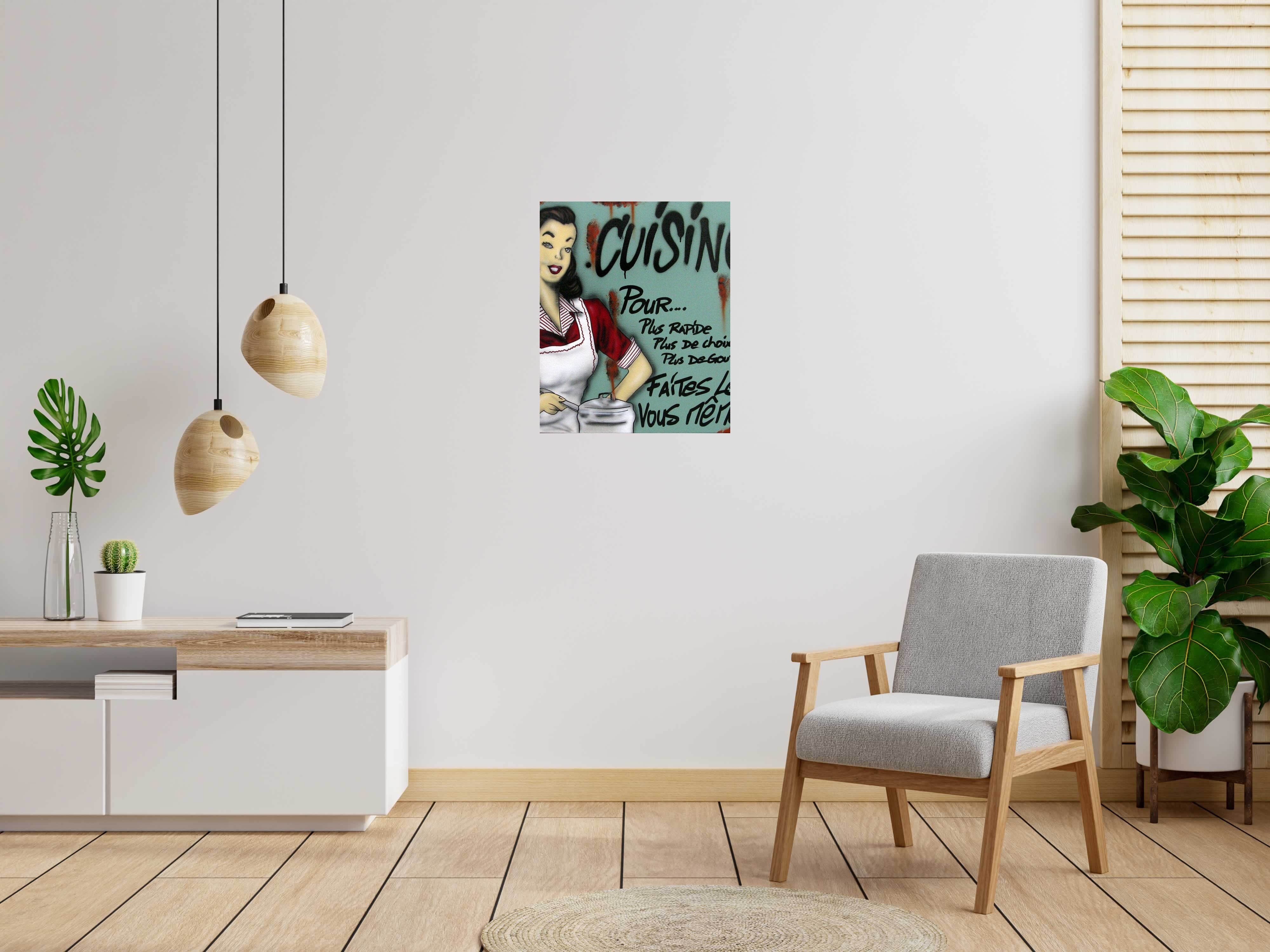 Toile MASTER CHEF de JUG dans un intérieur – 60 × 73 cm