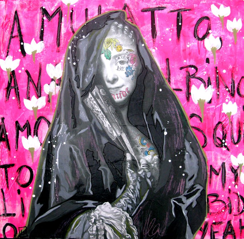 Toile moyen format Oh shit ! – LN LE PAPE – 50 × 50 cm