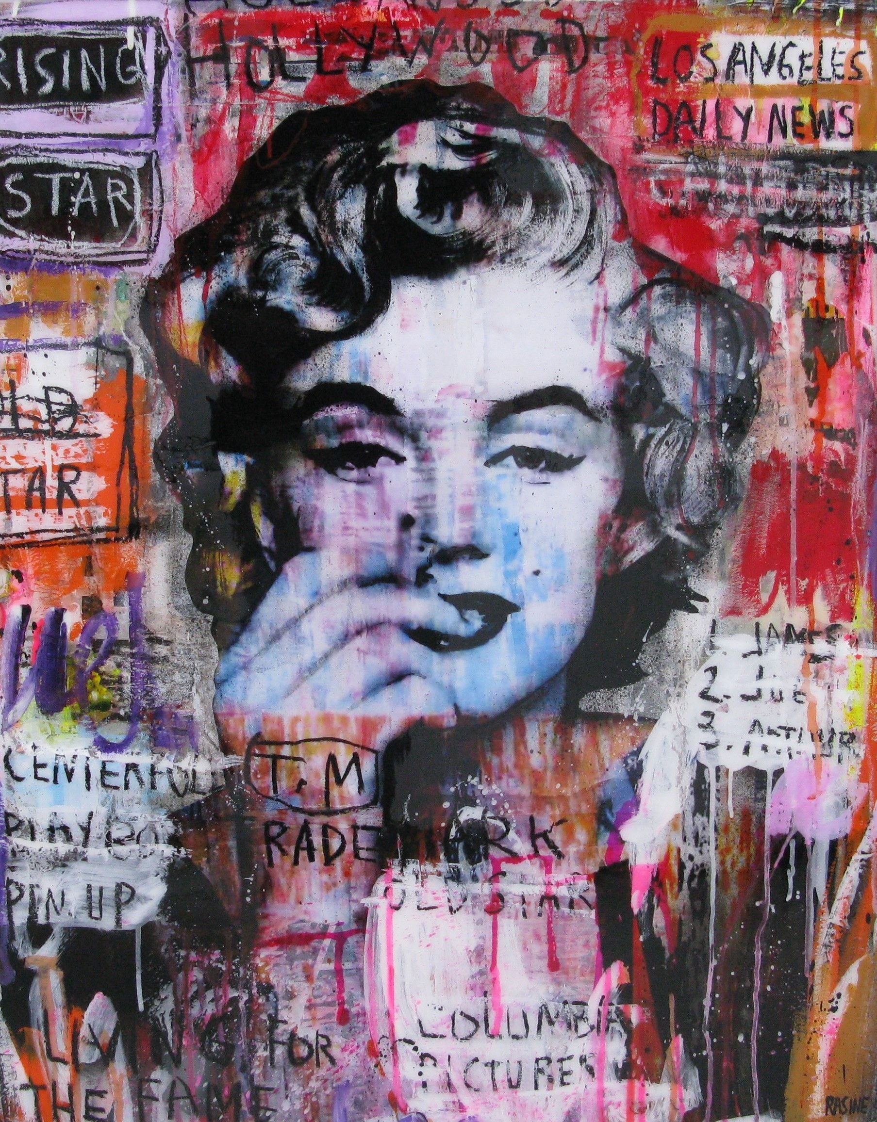 Toile moyen format Hollywood star – THIERRY RASINE – 81 × 65 cm