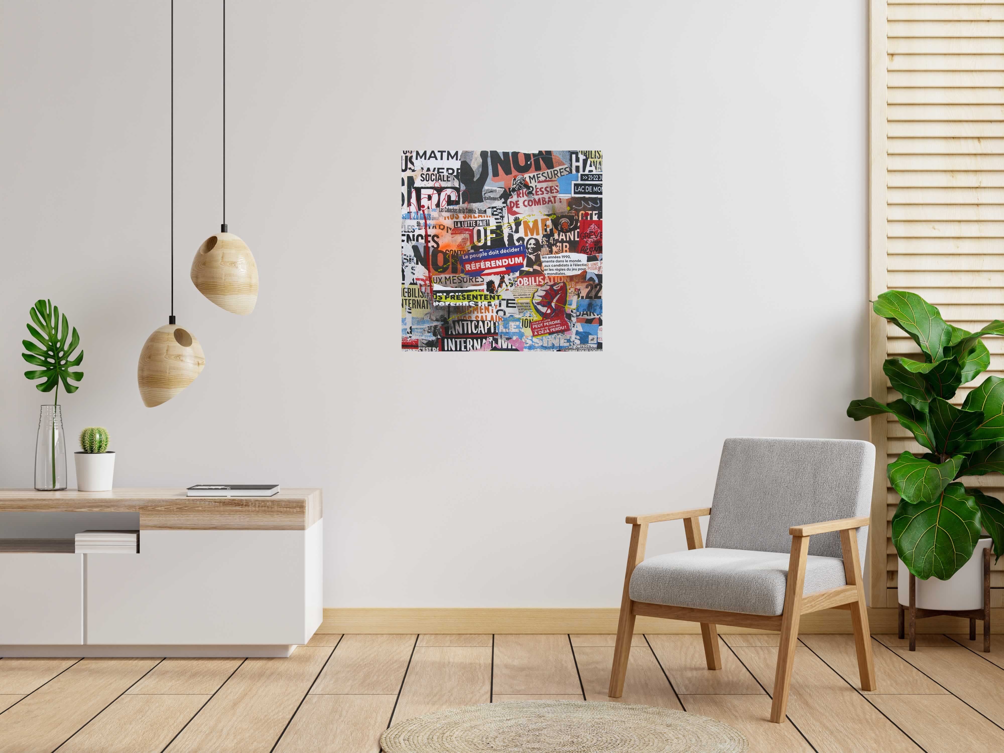 Toile Référundum de PODKOL dans un intérieur – 80 × 80 cm