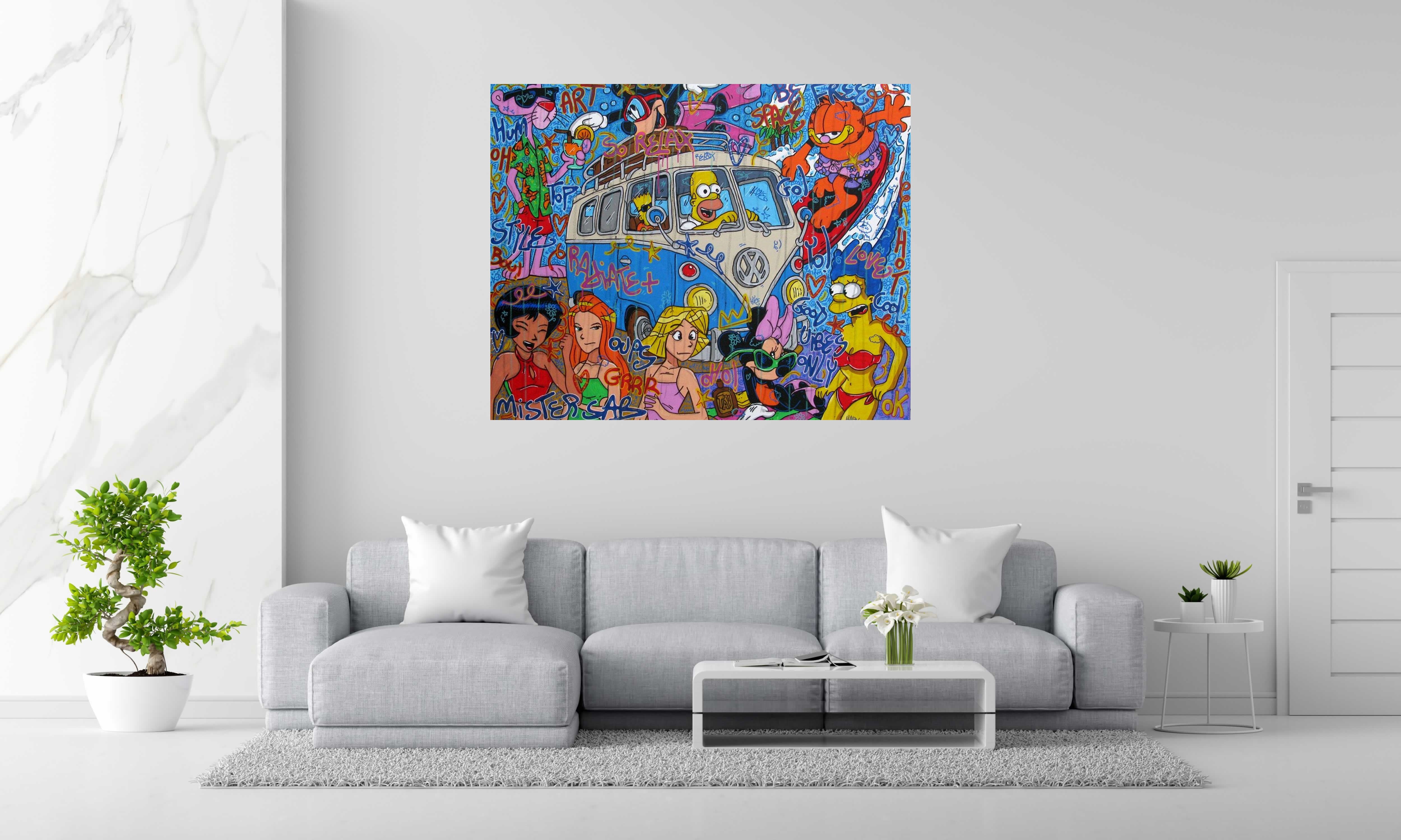 Toile Van's life de RICO SAB dans un intérieur – 150 × 120 cm