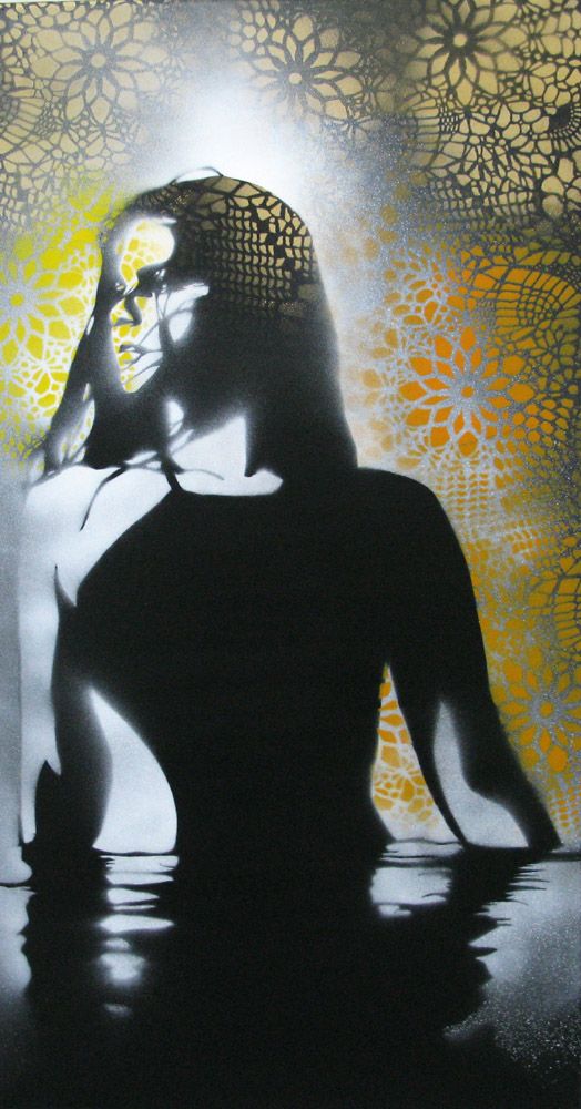 Toile street art moyen format Sans titre 1 – KARO TRASS – 40 × 80 cm