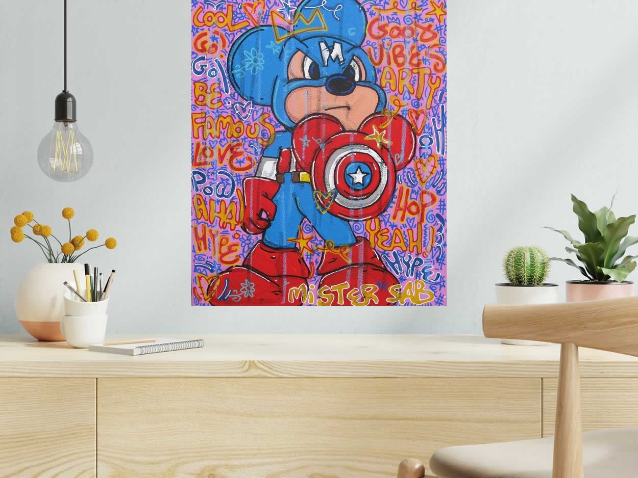 Toile Good uibess mister de RICO SAB dans un intérieur – 50 × 60 cm
