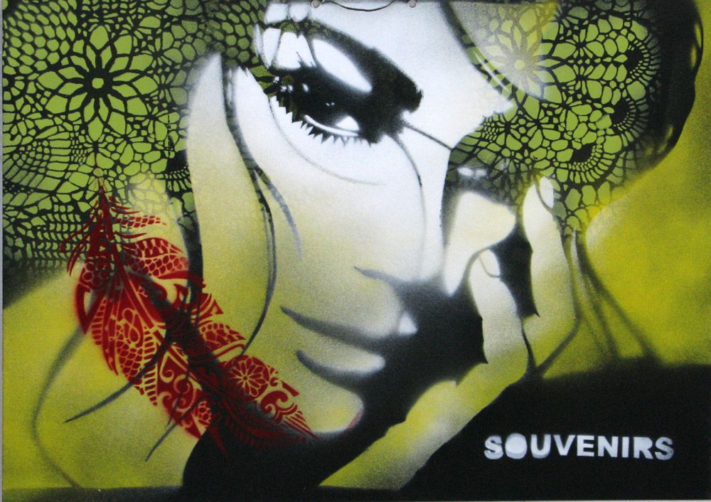 Toile street art petit format Lisa – KARO TRASS – 55 × 40 cm
