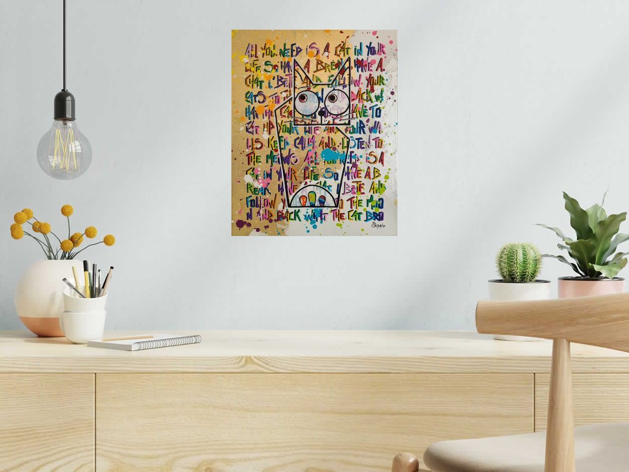 Toile You'll never shine if you don't glow de Stephanie Godann dans un intérieur – 30 × 30 cm