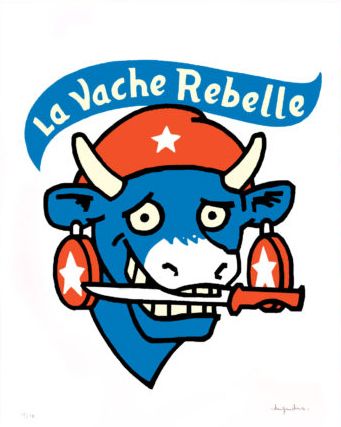 Editions d'art de DUGUDUS a pour titre  La Vache Rebelle style graphique dim : DUGUDUSprix:70